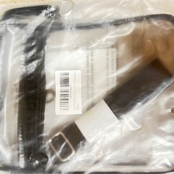 CLEAR ~”STADIUM APPROVED” Crossbody Bag/Purse w/Black Trim & Pocket. 🚩NEW - Picture 3 of 10